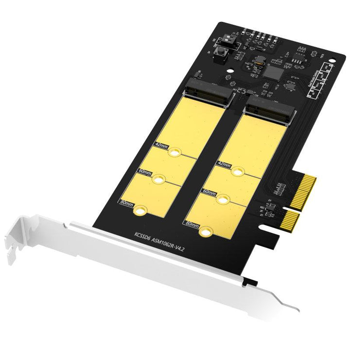 MAIWO KCSSD6Plus Dual Disk RAID Array M.2 SSD Converter Card PCI-E X4 to SATA Expansion Card Adapter Board - MRSLM
