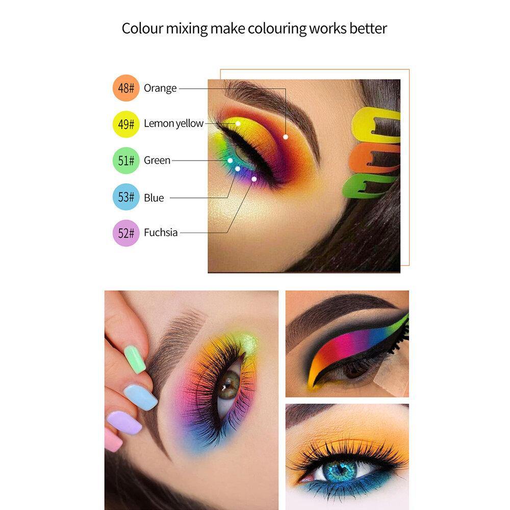 NICEFACE Unique Eyeshadow Powder 8 Colors Optional Monochrome Glitter Diamond Metallic Pigment Eye Makeup Shadow - MRSLM