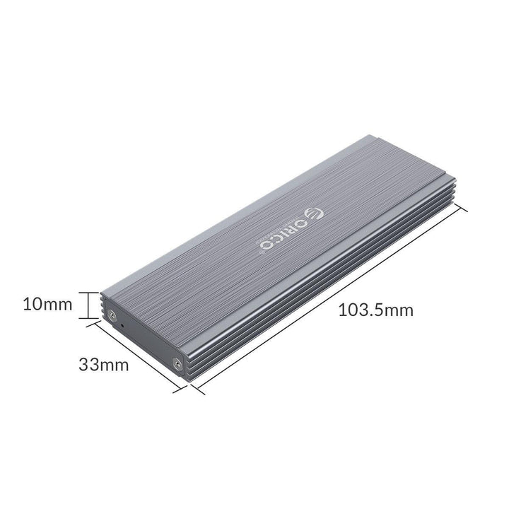 ORICO USB3.1 Type-C NGFF M.2 Hard Drive Enclosure Aluminum Alloy 5Gbps SSD Enclosure Sliding Cover for MGFF M.2 Hard Disk - MRSLM