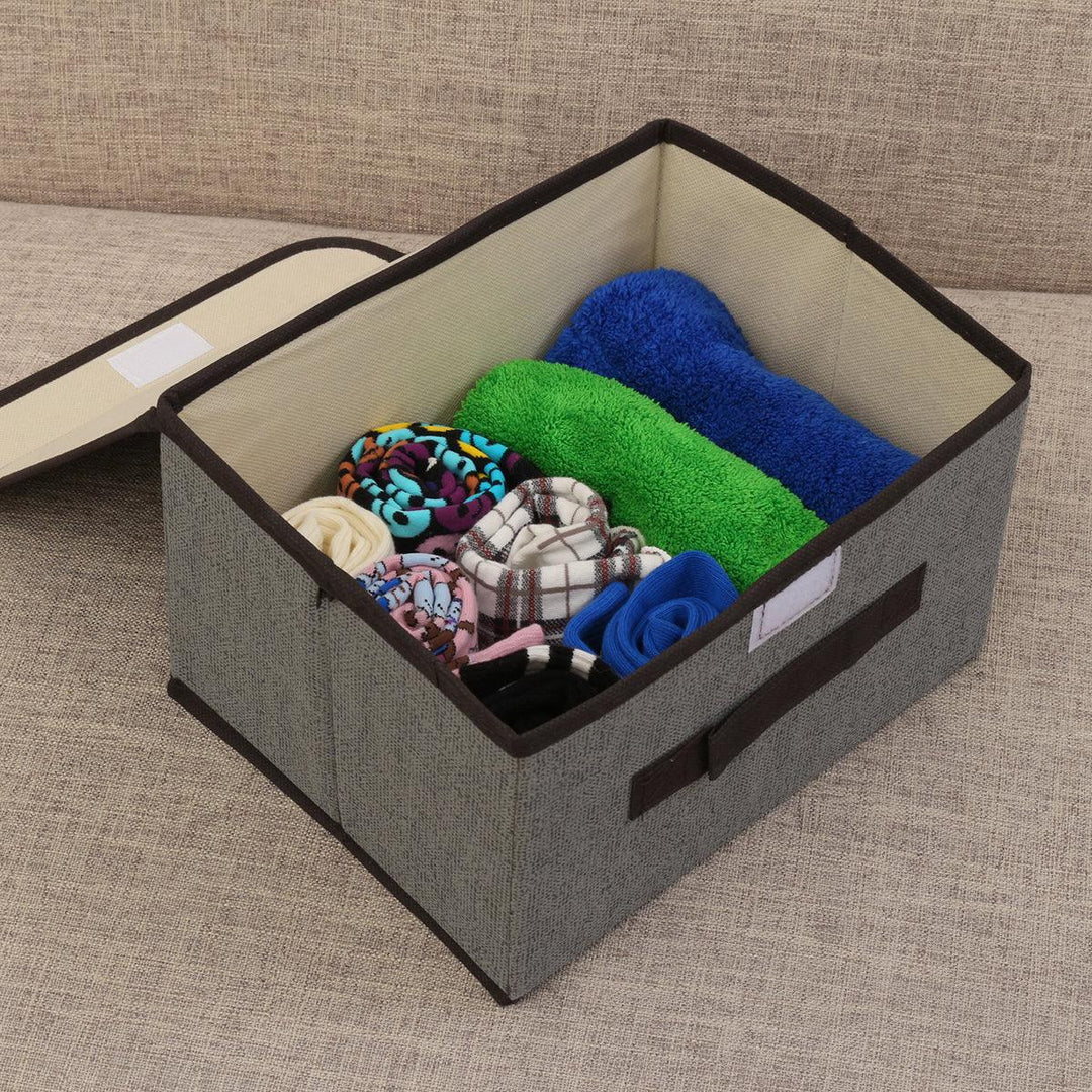 Foldable Cloth Storage Box Organizer Dust-proof With Cover Multipurpose Clothing and Sundries Organizer For Clothes Books Toys - MRSLM