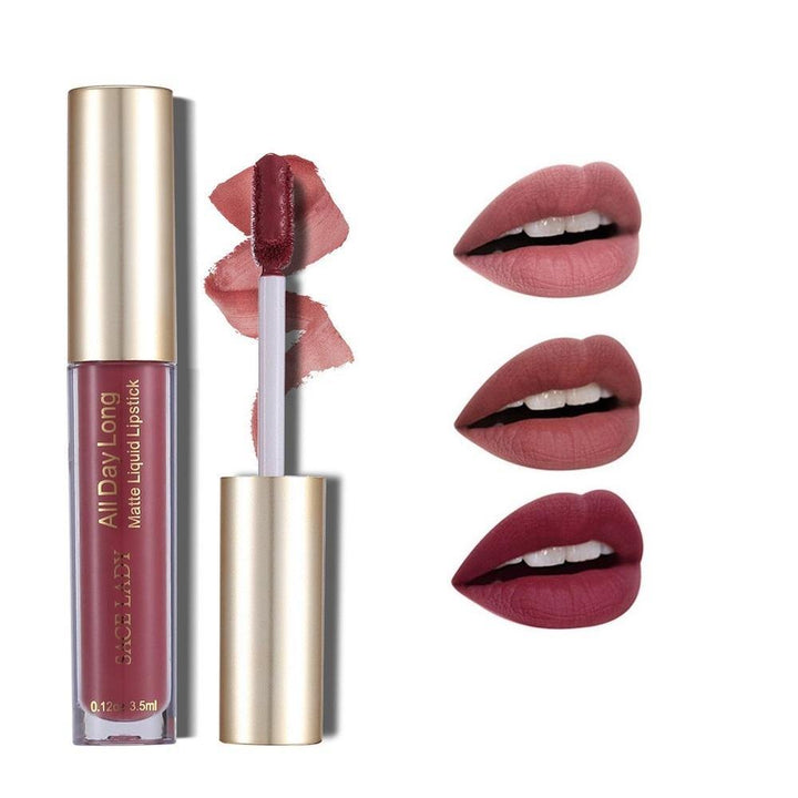 6 Colors Matte Velvet Lip Gloss Liquid Lipstick Non Sticky - MRSLM