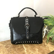 studded women's messenger bag, view 5 - MRSLM