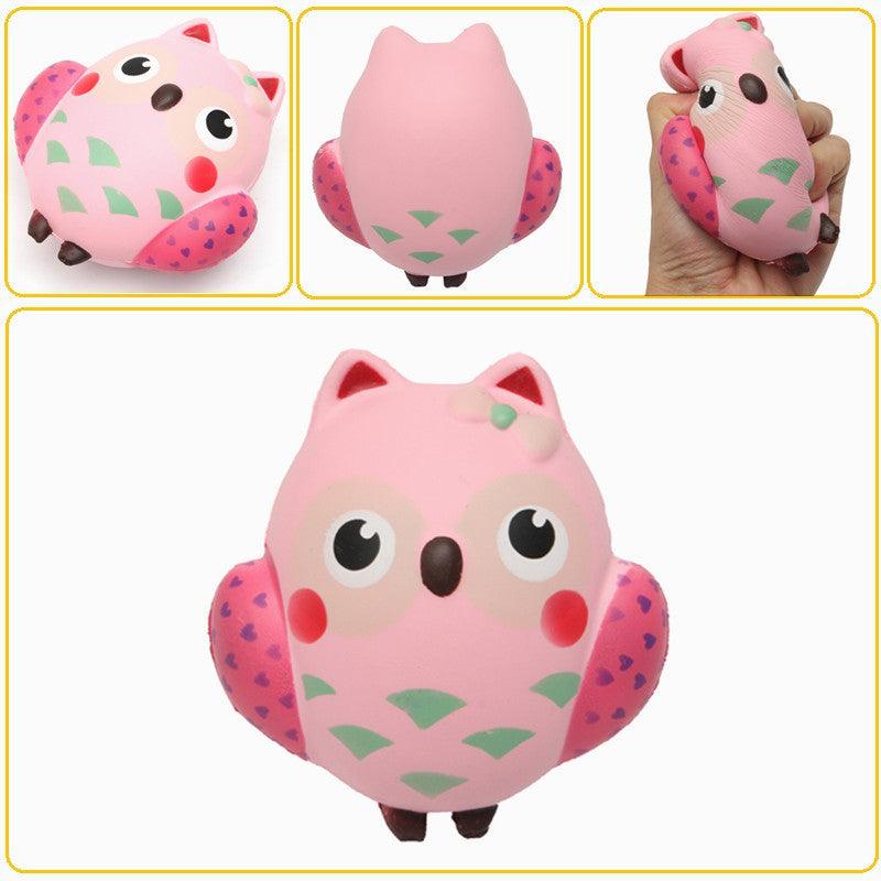 13*12cm Squishy Owl Pink Soft Slow Rising Animal Collection Toy - MRSLM