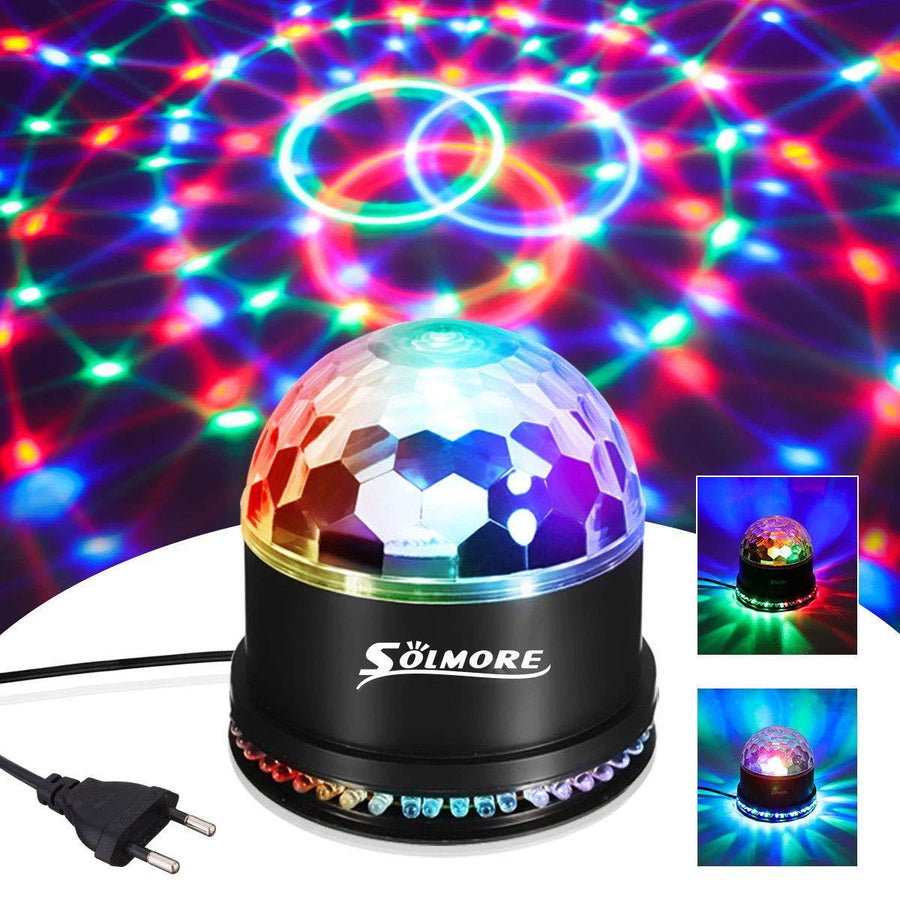 Disco Lights SOLMORE 51 LEDs Party Stage 12W RGB Disco Ball Light Sound Unique Sequential Flashing Effect for Kids Festival Birthday Party Bar - MRSLM