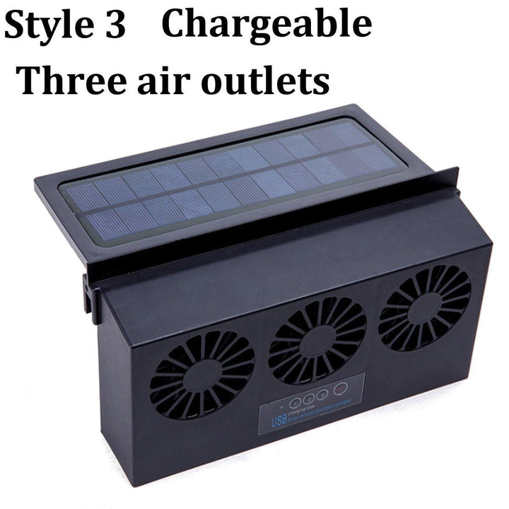 4500Rpm Solar Powered Car Auto Vehicle Window Air Vent Exhaust Cooling Box Fan Ventilation for Outdoor Travel - MRSLM