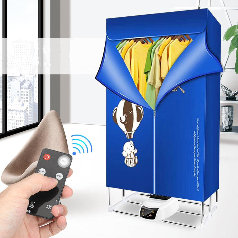 1500W Remote Control Electric Clothes Dryer Folding Wardrobe Heating Machine - MRSLM