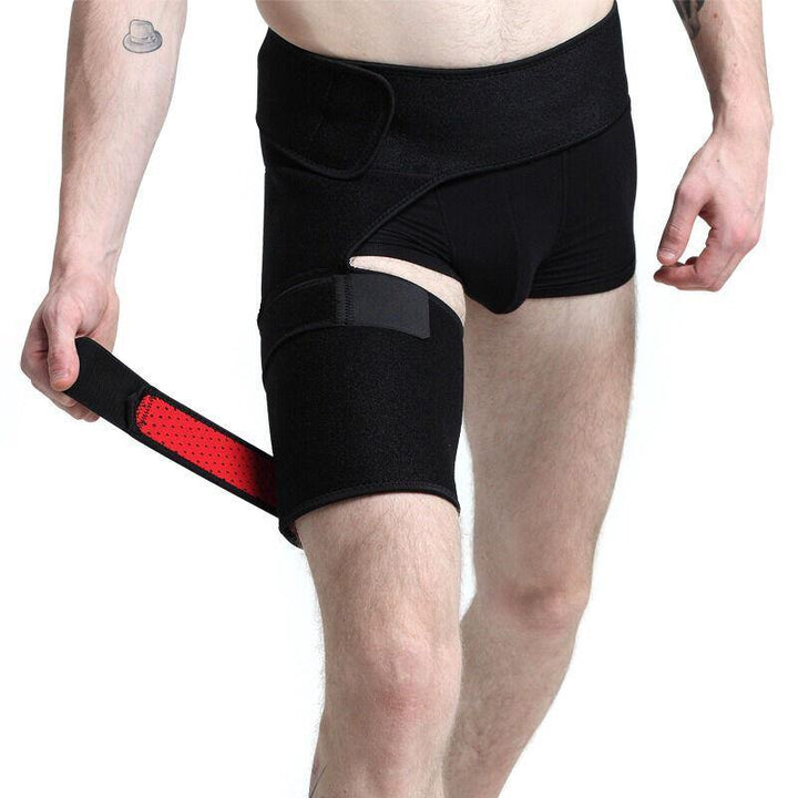 Men and Women Groin Support Brace Adjustable Compression Wrap for Hip Groin Strain Quad Hamstring Thigh Pain Relief - MRSLM