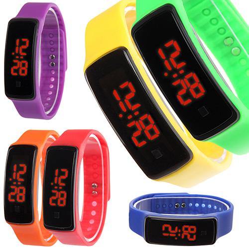 Men Women Silicone Band Digital LED Bracelet Wristwatch Sports Running Watches - MRSLM