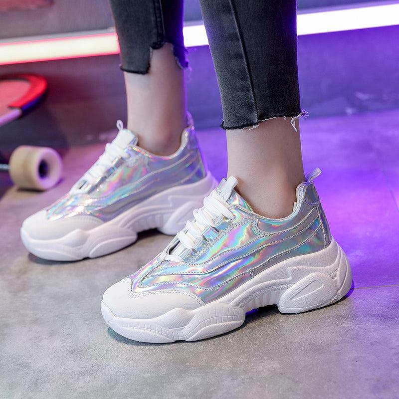 laser glossy sponge-sole shoes, view 3 - MRSLM