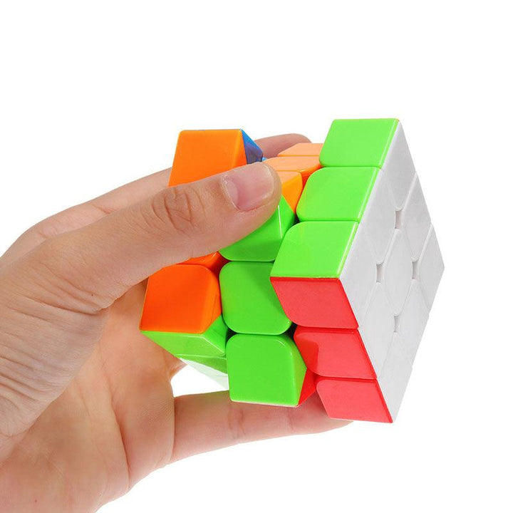 Classic Magic Cube Toys 3x3x3 PVC Sticker Block Puzzle Speed Cube Sugar Color - MRSLM
