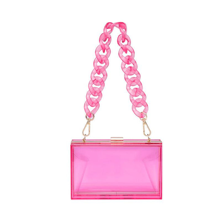 Acrylic Transparent One-shoulder Messenger Mini Square Bag - MRSLM