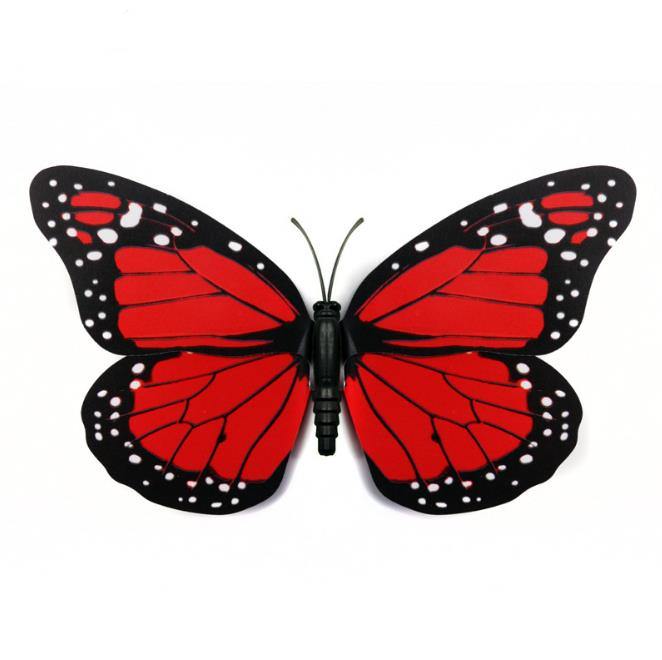 10Pcs 12cm 3D Colorful Butterfly Wall Sticker Fridge Magnet Home Decor Art Applique - MRSLM