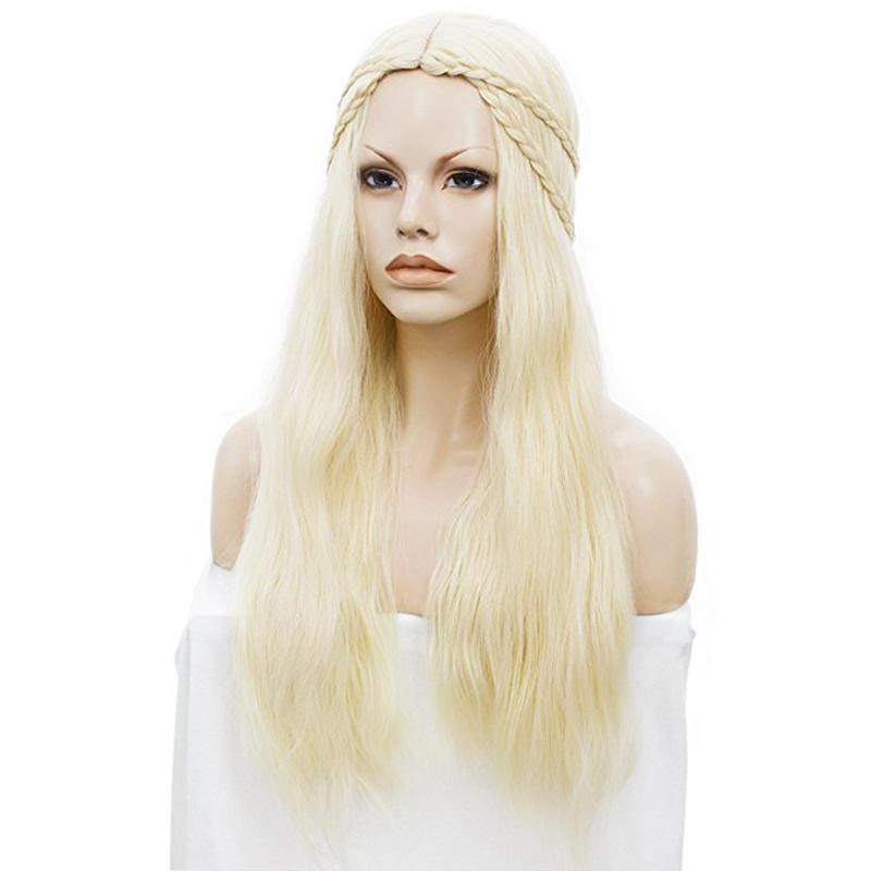 Blonde High-Temperature Fiber Cosplay Wigs Costume Party Hair Halloween Masquerade Show - MRSLM
