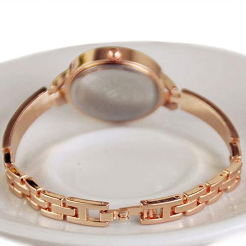 Lady Fashion Slim Alloy Band Wristwatch Quartz Analog Bracelet Wrist Watch Gift - MRSLM