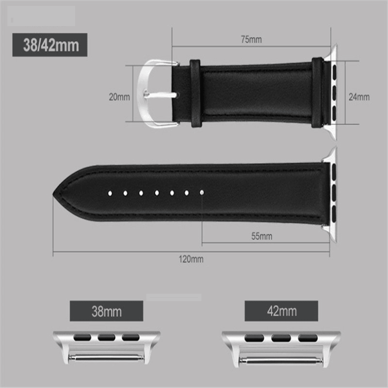 Top layer leather watch strap - MRSLM