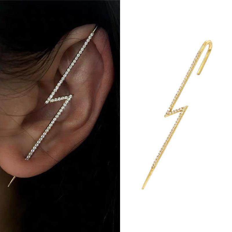 Copper inlaid zircon earrings - MRSLM