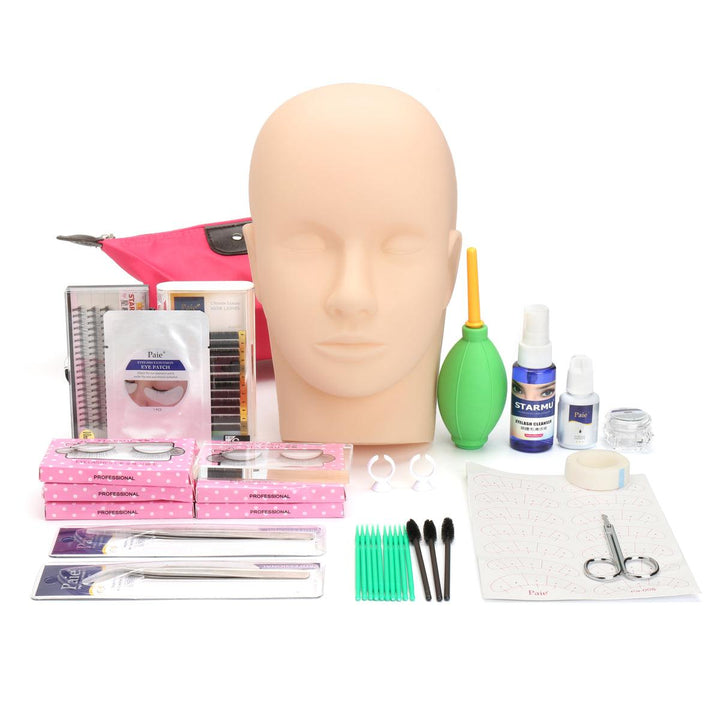 Semi Permanent Make Up Individual Eyelash Extensions Curl Glue Tool Kit Set Bag - MRSLM
