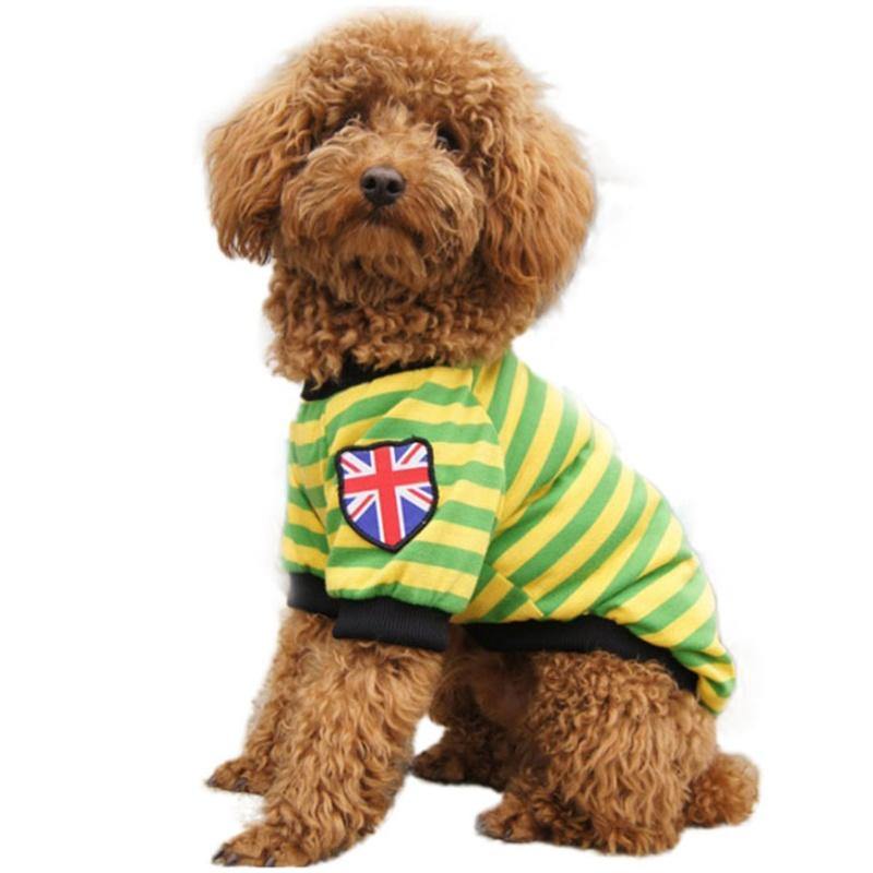 Pet Dog Cat Striped Clothing Coats T shirt Pet Apparel Vest Winter Spring Pet Customes 3 Colors - MRSLM