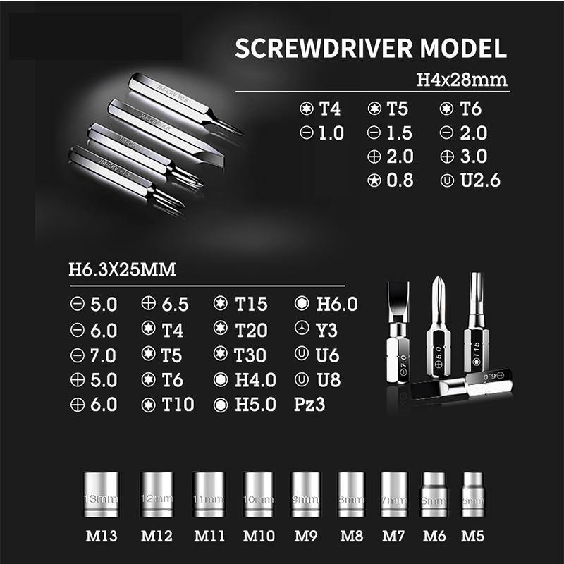 HILDA® 43 In 1 Precision Ratcheting Screwdriver Set Magnetic Screwdrivers Set Electronics Repair Tool DIY Driver Kit - MRSLM