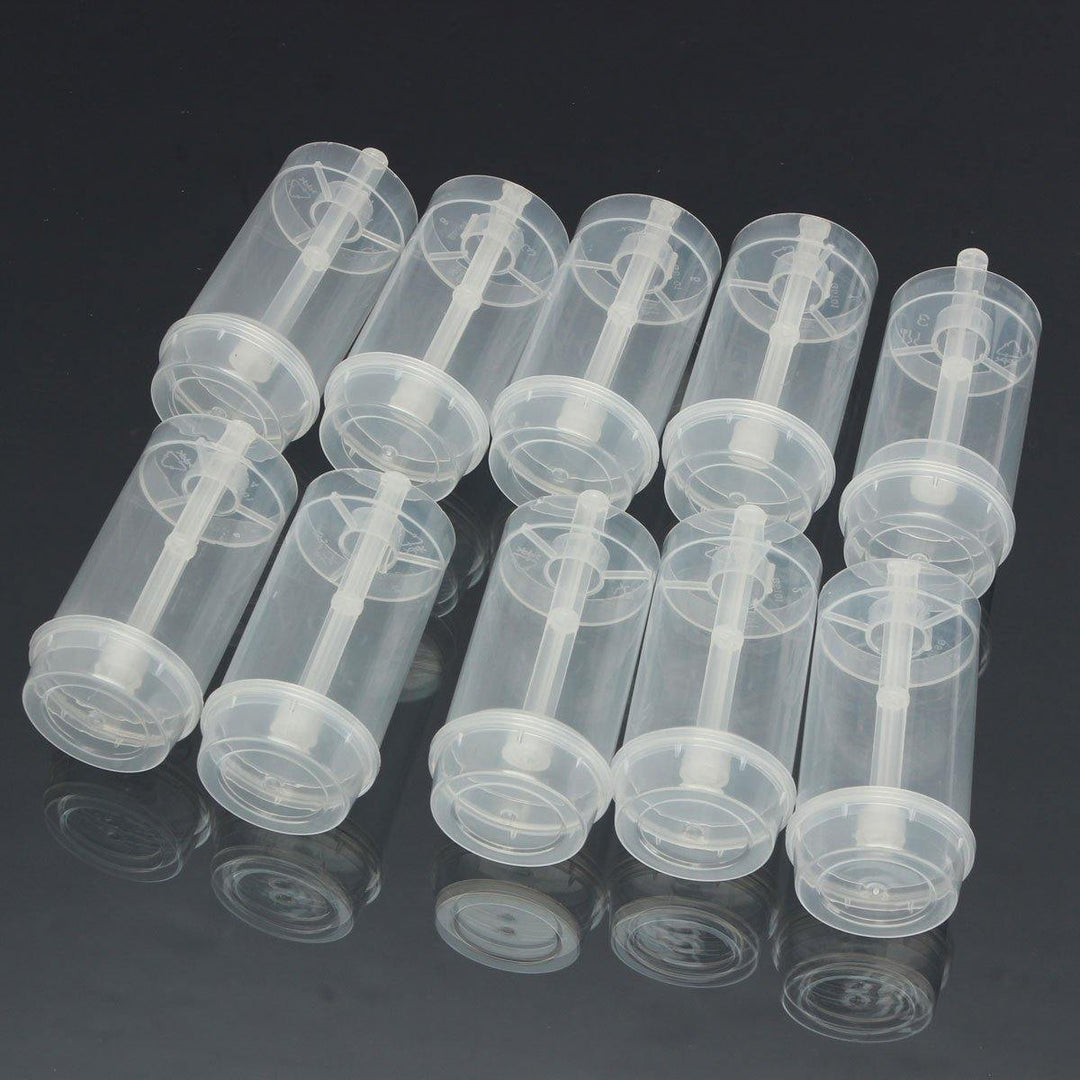 10X Plastic Push Up Cake Containers Lids Shooters For Wedding Birthday Party Cream Piping Bag - MRSLM