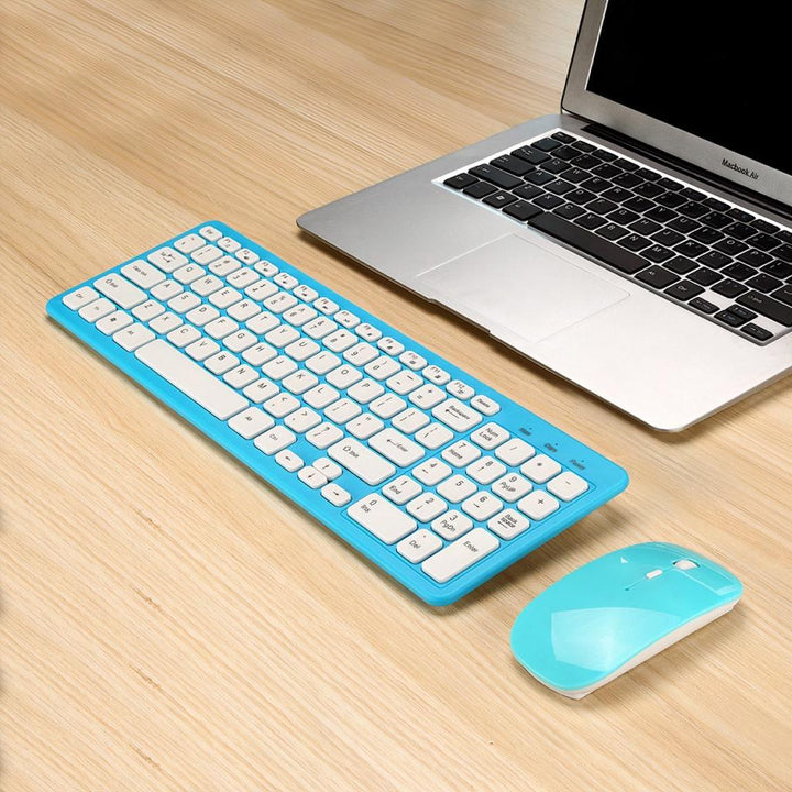 Blue Wireless Keyboard & Mouse - MRSLM