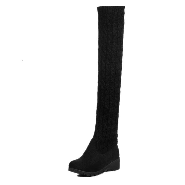 Slim wool stretch over knee boots - MRSLM
