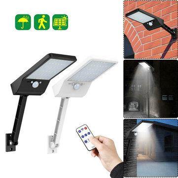 48 LED Solar Wall Light PIR Motion Sensor Outdoor Yard Street Lamp Waterproof with Remote Control - MRSLM