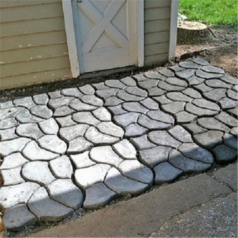 60x50cm Garden DIY Plastic Path Maker Mould Stone Road Paving Cement Brick Mold - MRSLM