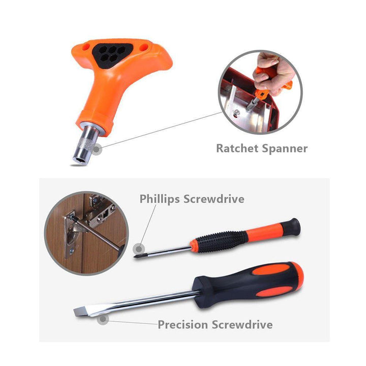 82Pcs Screwdriver Wrench Socket Pliers Hammer Home Hardware Combination Kit Maintenance DIY Tool - MRSLM