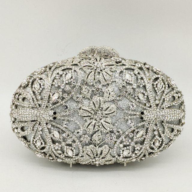 Rhinestone Dinner Party Evening Clutch Shoulder Bag - MRSLM