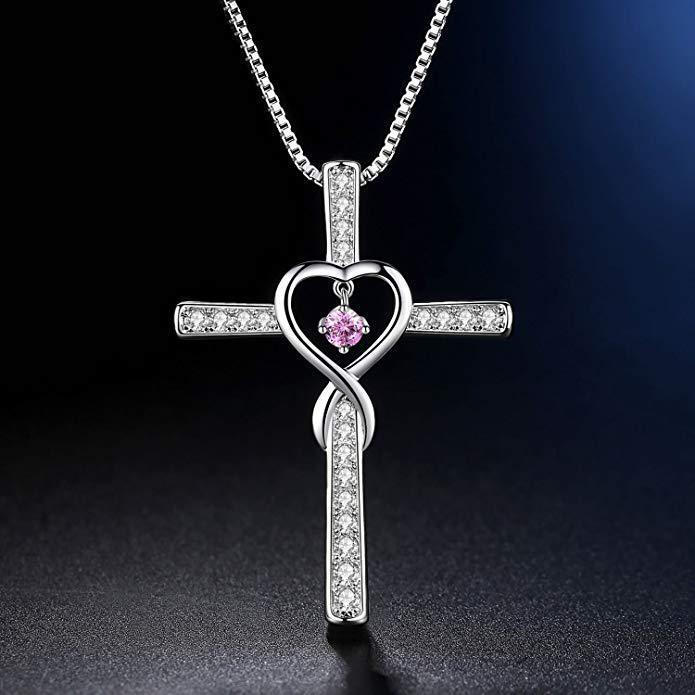 Fashion Cross Religious Belief Inlaid Zircon Pendant - MRSLM