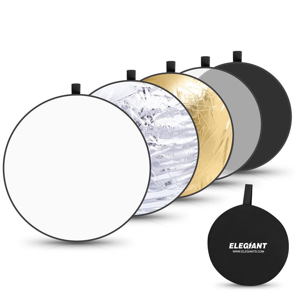 ELEGIANT EGP-B04 5 in1 43 Inch/110cm Light Reflector for Photography Portable Photo Reflector Collapsible Multi-Disc with Bag - MRSLM