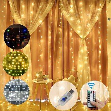 USB Waterproof Sliver Wire LED String Light Curtain Tree Strip Fairy Christmas Holiday Party - MRSLM