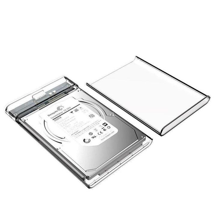 2.5inch SATA I / II / III Hard Disk Transparent USB3.0 / USB2.0 HDD Hard Drive Enclosure Storage Case - MRSLM