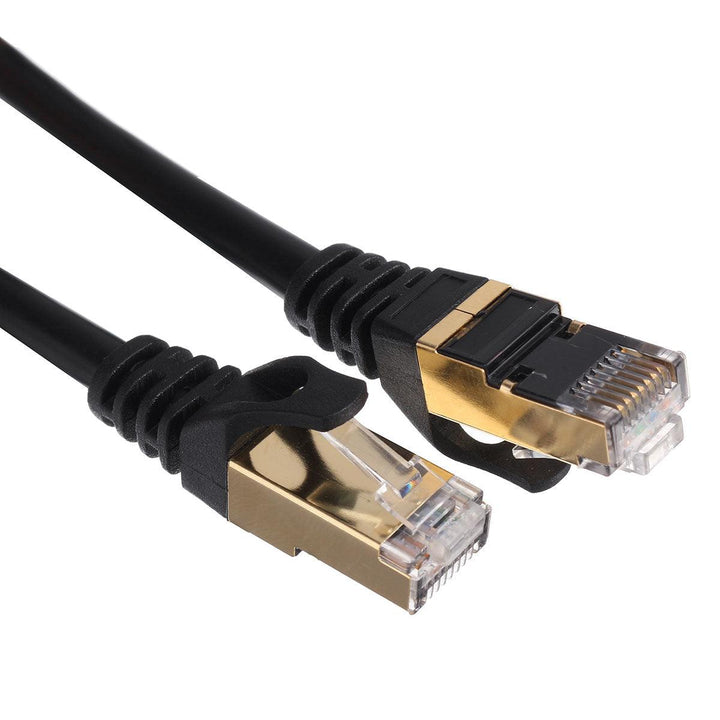 Black Cat7 28AWG High Speed Pure Copper Core Networking Cable Cat7 Cable LAN Network RJ45 Patch Cord 10 Gbps 8-Core Pure Copper - MRSLM