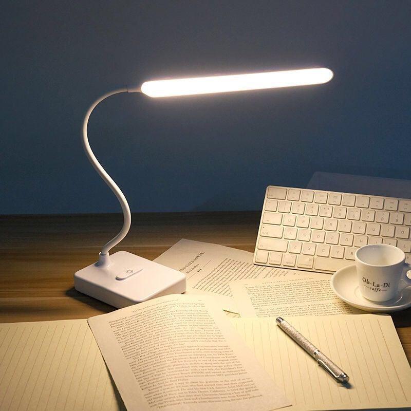 LyRay USB Rechargeable LED Foldable Desk Lamp Eye Protection Touch Dimmable Reading Table Lamp 3 Level Color - MRSLM