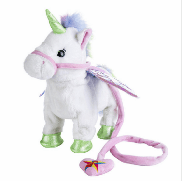1pc Electric Walking Unicorn Plush Toy soft horse Stuffed Animal Toy Electronic sing Music Unicornio Toy Children Christmas Gift - MRSLM