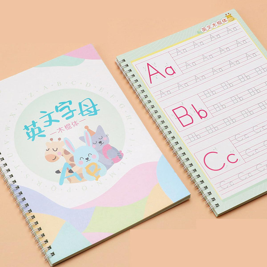 Alphabet Handwriting Practice Workbook Children English Imitation And Practice Book Pen Refills Set For Children Stationery - MRSLM