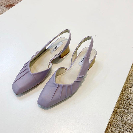 High heel crinkled sandals, view 5 - MRSLM