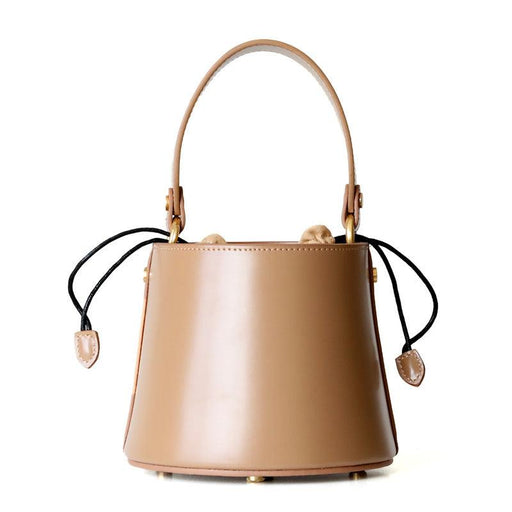 leather mini bucket bag, view 8 - MRSLM