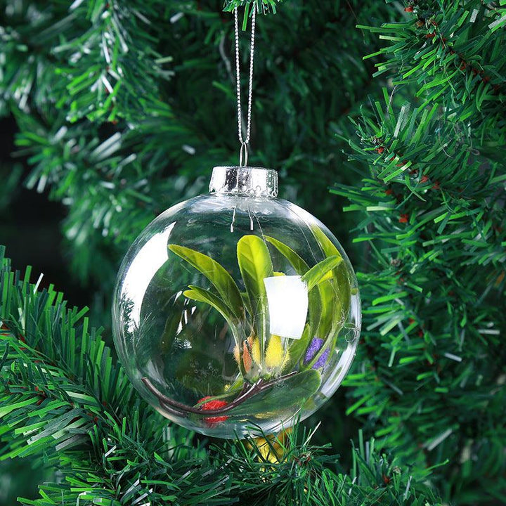 Christmas 2017 Clear DIY Baubles Shatterproof Seamless Plastic Ball Home Tree Decor Gifts - MRSLM