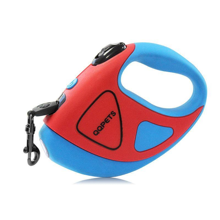 Pet Dog Automatic Retractable Fiber Leash Night Safety LED Shining Automatic Stretching Dog Hand Holding Rope Pet Supplies - MRSLM