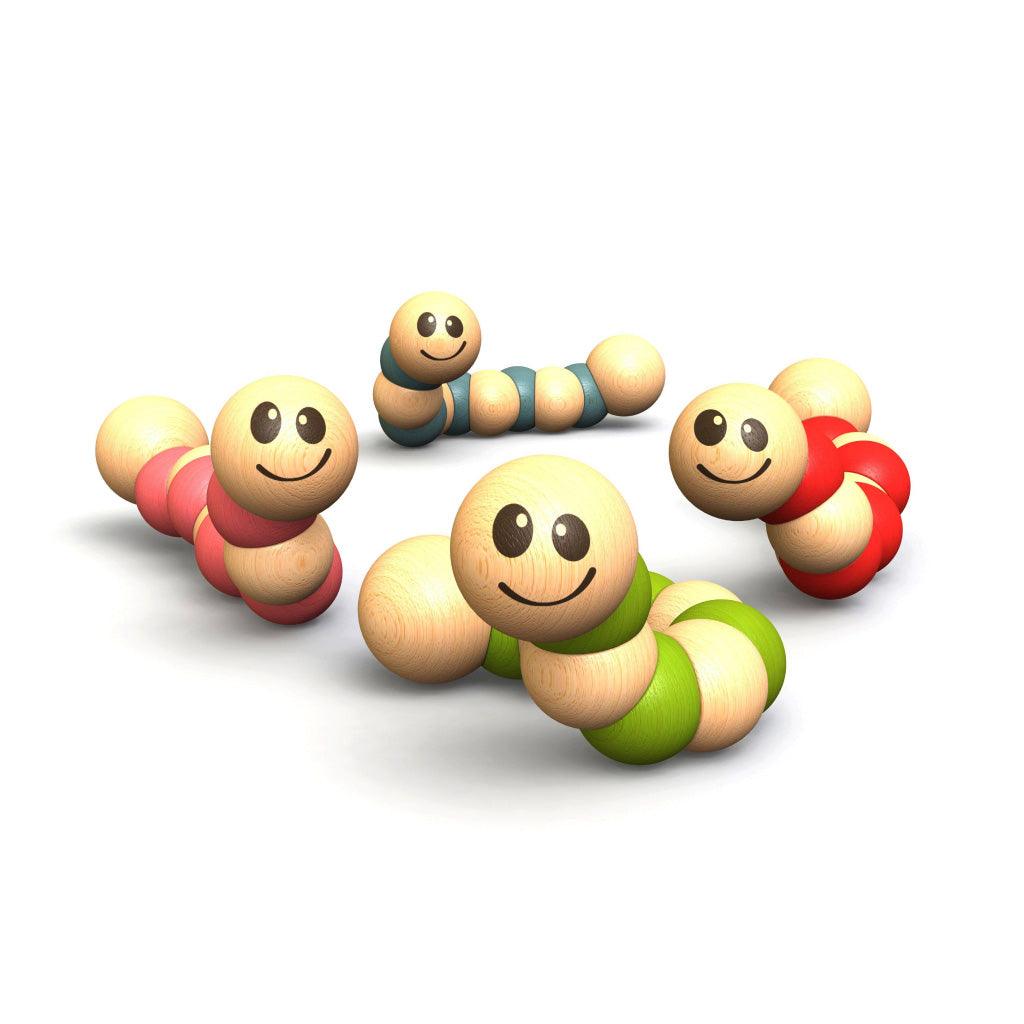 Earthworms. Clutching and Grabbing Toy for Infants! - MRSLM