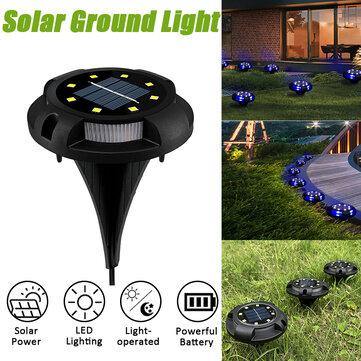 LED Solar Disk Buried Lawn Light Outdoor Garden Under Ground Waterproof Patio Lamp - MRSLM