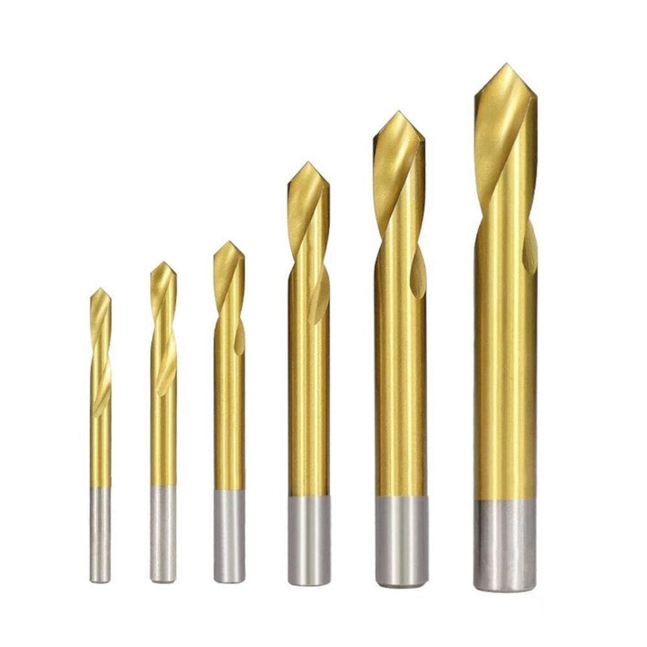Drillpro 90 Degree Chamfer End Drill 4-12mm Titanium Coated High Speed Steel Spotting Location Center Bit Machine for Chamfering Tools Milling Cutter - MRSLM