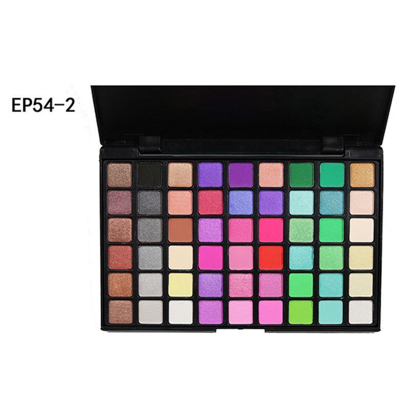 POPFEEL 54 Colors Eye Shadow Shimmer Glitter Waterproof Natural Matte Eyeshadow Palette - MRSLM