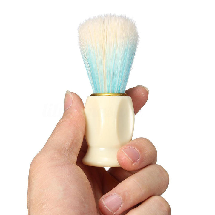 Men Plastic Handle Beard Cream Shaving Soap Foam Hair Brush Barber Shaving Brush - MRSLM