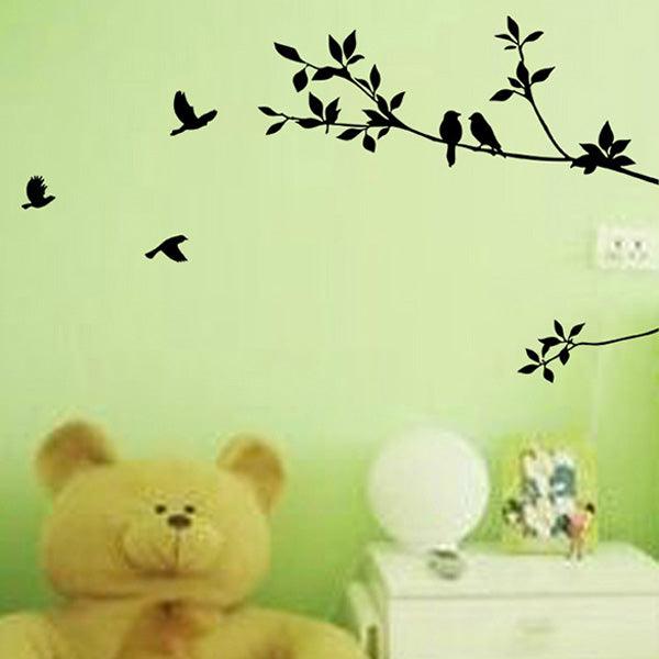 DIY Wall Sticker Bird On the Branch PVC Waterproof Removable Wall Decal Home Living Room Bedroom Kitchen Wall Decor - MRSLM