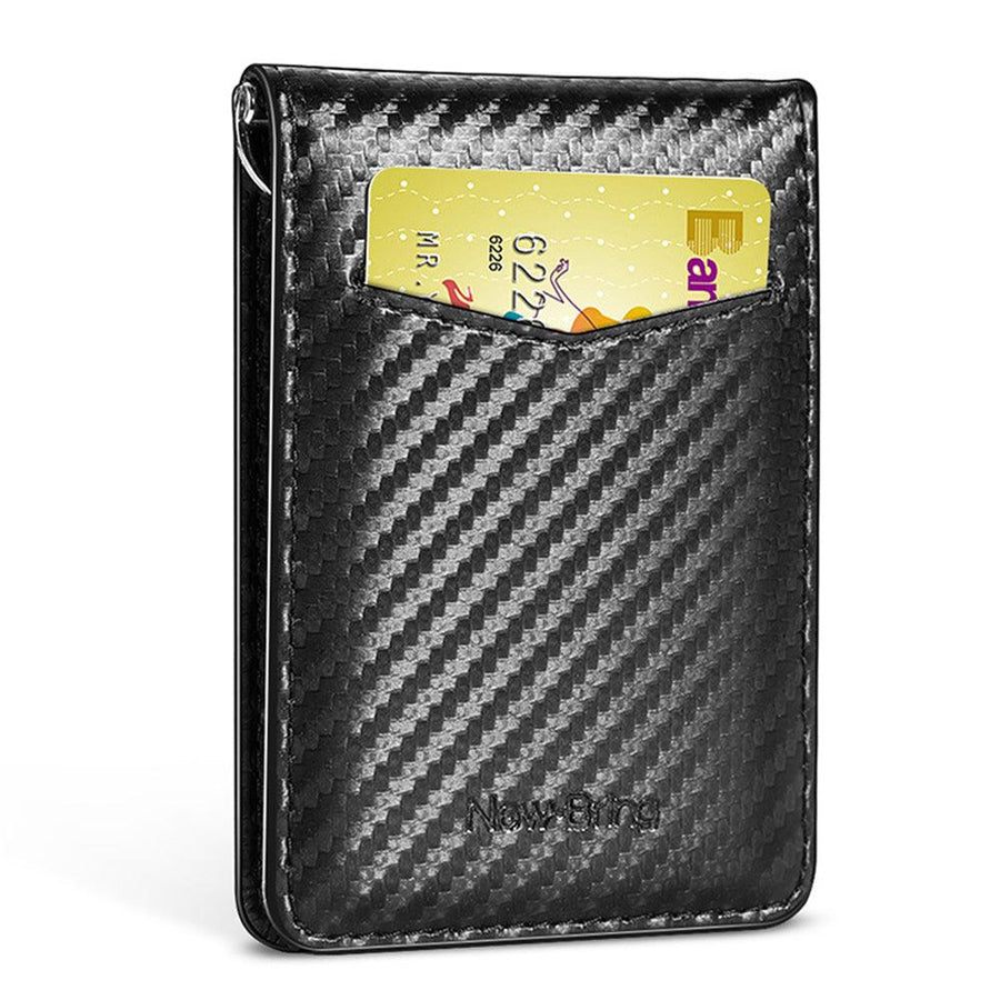NewBring Card Holder RFID Block Driver License Cash Cardholder Wallet Money Clip Business Credit Cardholder - MRSLM