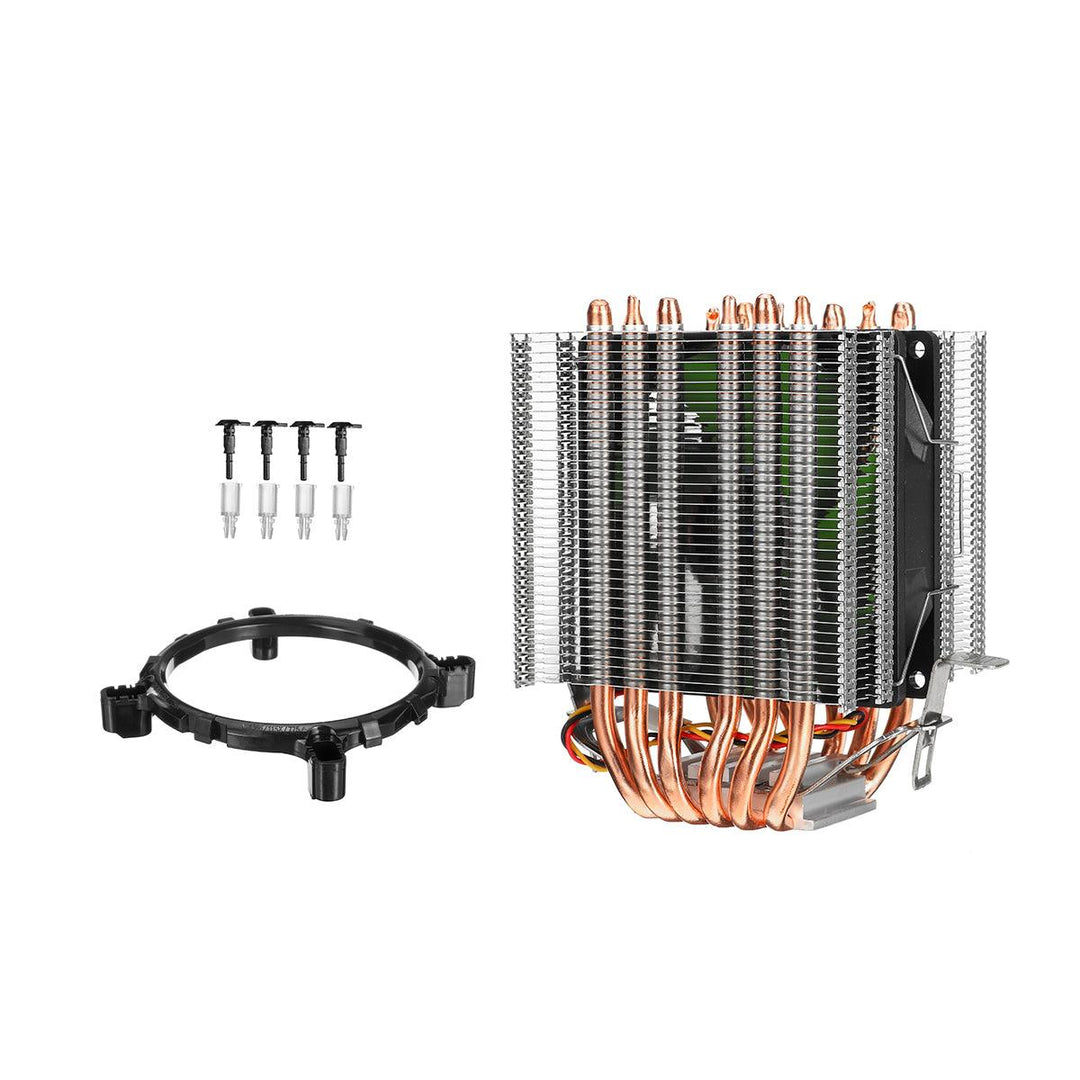 3 Pin CPU Cooler Fan Heatsink 6 Copper Heatpipe Cooling Fan for Intel 775/1150/1151/1155/1156/1366 and AMD All Platforms - MRSLM